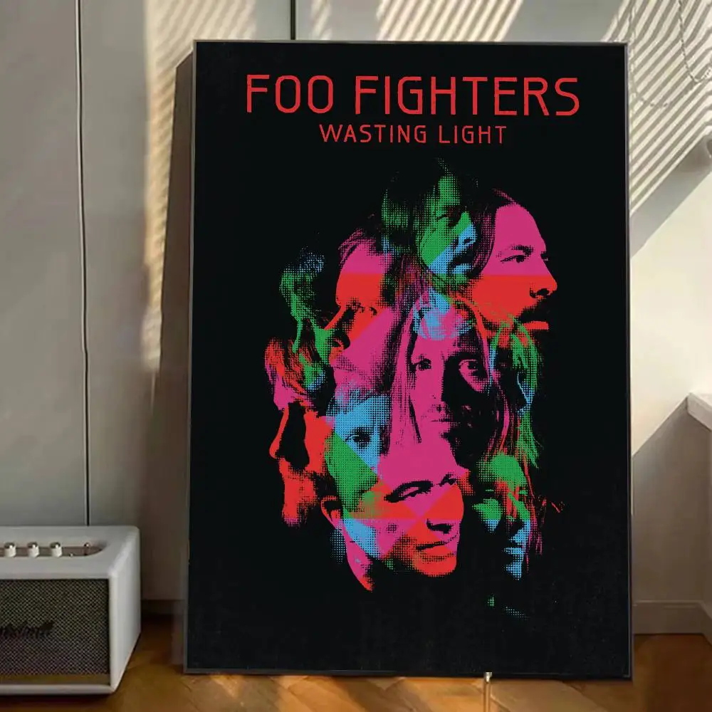ملصق معرض Rock Band F-Foo F-Fighters يطبع ديكور منزلي ذاتي اللصق شارات جدارية ملصق غرفة المعيشة