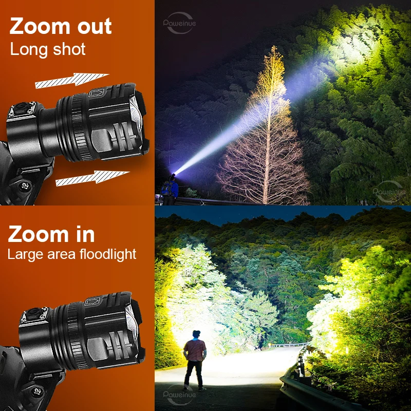 Nuovo potente faro a LED XHP90 3mode ad alta potenza 500W LED Head Flashlight USB ricaricabile pesca impermeabile Head Lamp