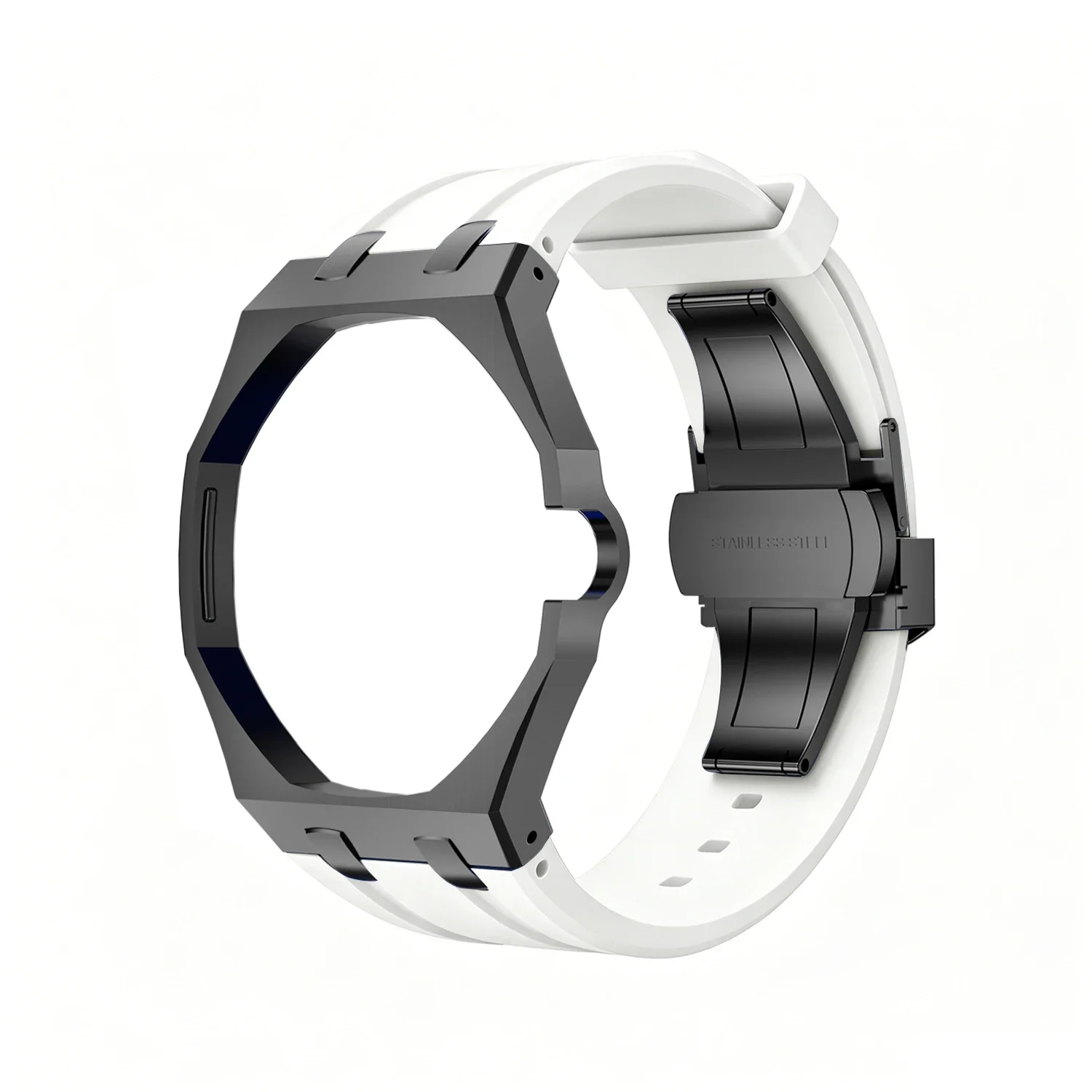 Luxuriöses Edelstahlgehäuse Silikonarmband Modifikations-Set für Swatch X AP Royal Pop Taschenuhr Umwandlung in Armbanduhr – Detail 7