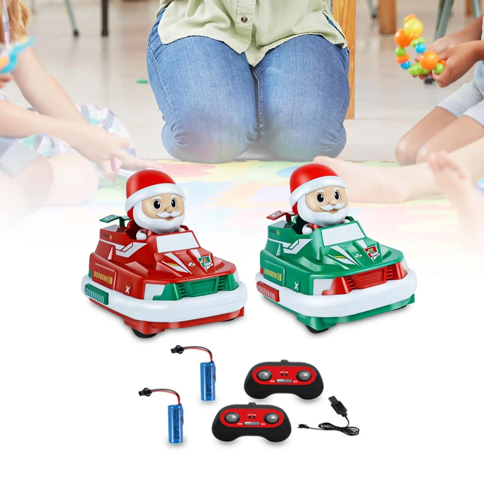 Christmas RC Bumper Cars Ejecting RC Race Car for Kids Age 3 4 5 6+ Year Old