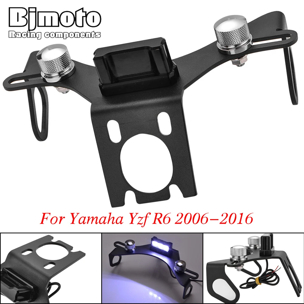 

Tail Tidy Motorcycle Bracket Holder Fender Eliminator With LED License Plate Light For Yamaha Yzf R6 Yzf-R6 2006-2016