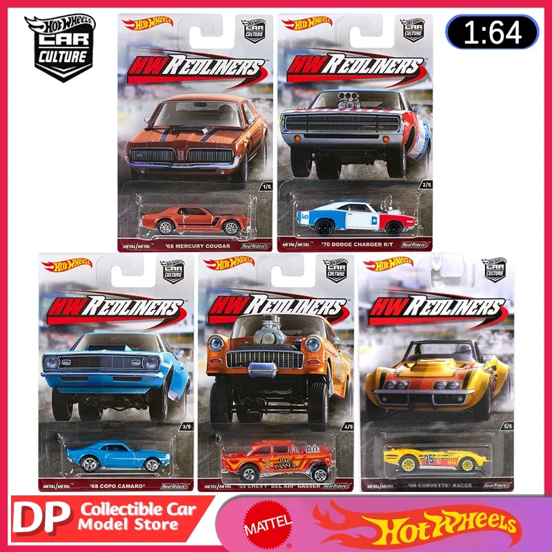 

Hot Wheels 1:64 Scale 2017 Car Culture Hw Redliners Full Sets Dodge Chevy Corvette Collectible Die Cast Toy Model Cars