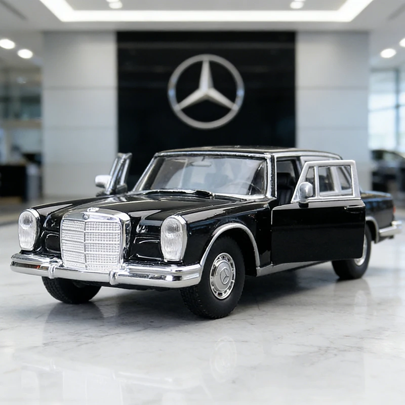 

WELLY 1:36 Mercedes-Benz 600 1963, литая модель автомобиля из сплава, игрушечная машинка, миниатюрная масштабная модель автомобиля для детей