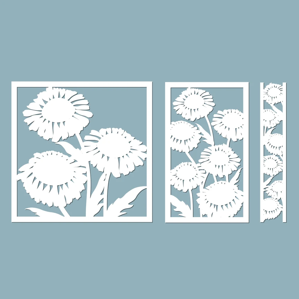 

Sunflower Flower Frame Crafting Dies Emboss Stencil For Metal Cutting Dies Diy Die Scrapbooking Paper Cut Latest