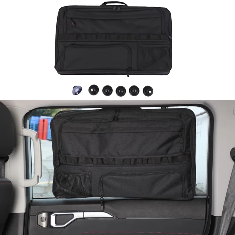 Car Rear Window Storage Bag Fit for JETOUR Traveler T2 2023-2024 Modified Car Rear Window Glass Storage Bag Interior Accessories