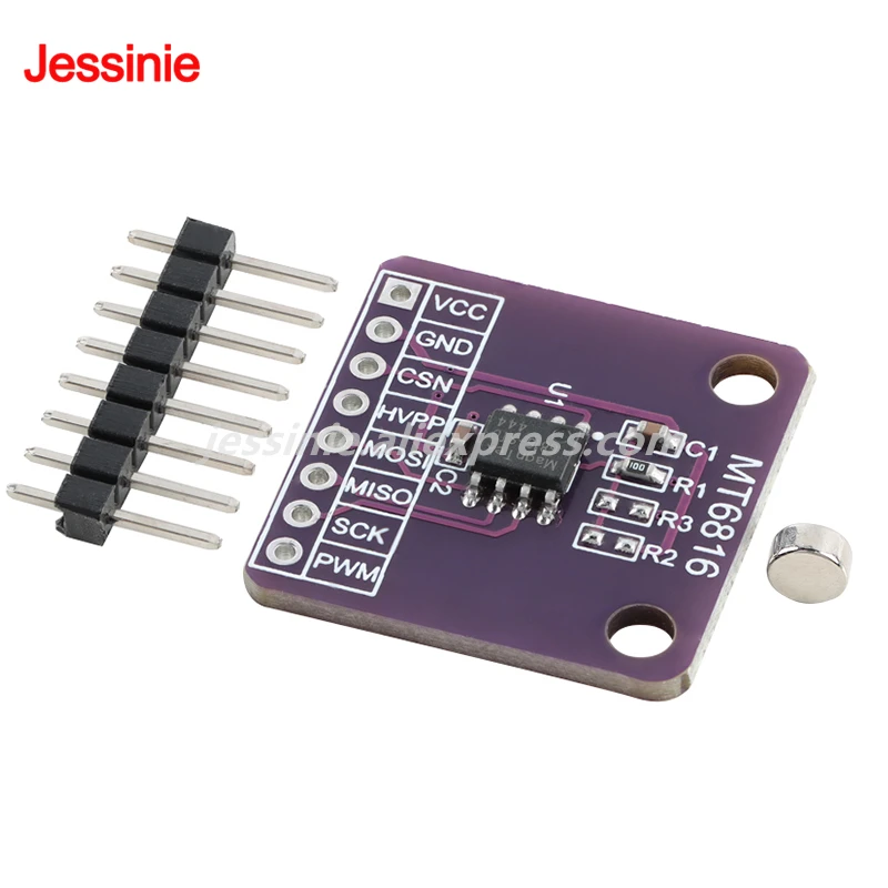 5pcs/1pc MT6816 High Speed High Precision Magnetic Encoder Magnetic Induction Angle Position Measurement Sensor Module