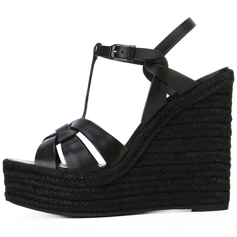 Pump Buckle Strap Heels Wedge Platform Increase Women Shoes Punk Sandalias De Mujer Goth Sandalias Sexy Sandales Femme Luxe image 2