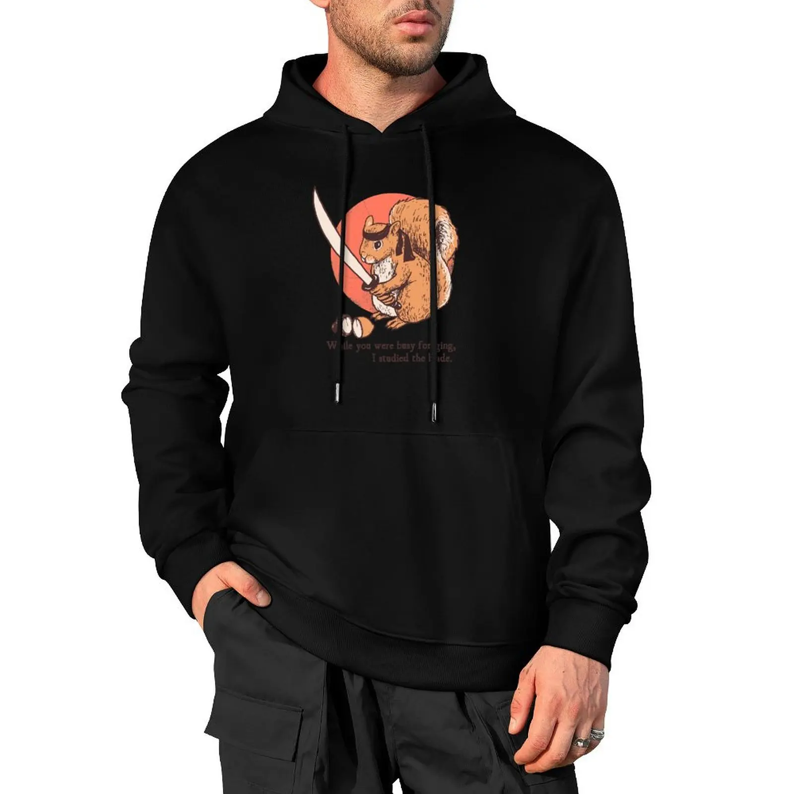 Squirrel Blade Pullover Hoodie men's autumn clothes mens clothes blouse korean clothes new in hoodies & sweatshirts