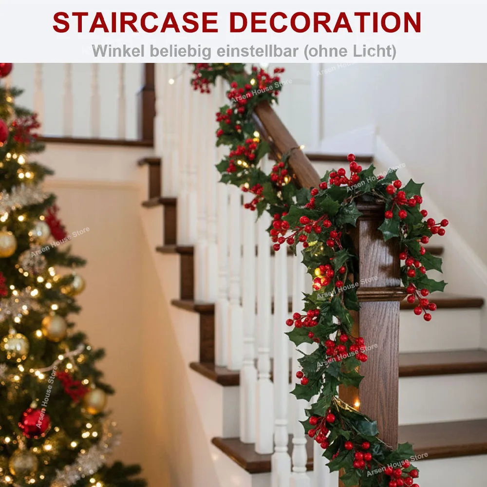 Red Berry Christmas Garland 3