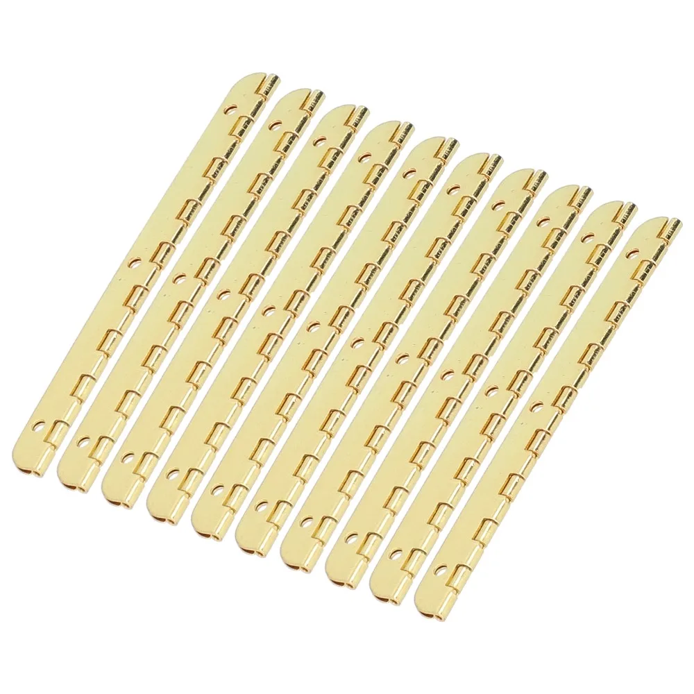 

10pcs Furniture Hinges 100mm Hinge Long Strip 90 Degree Piano Hinge Gold Cabinet Hinge Closet