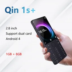 Qin 1s + 2.8 inch without camera, can not support Google services, supports multiple languages, button phone, 4G