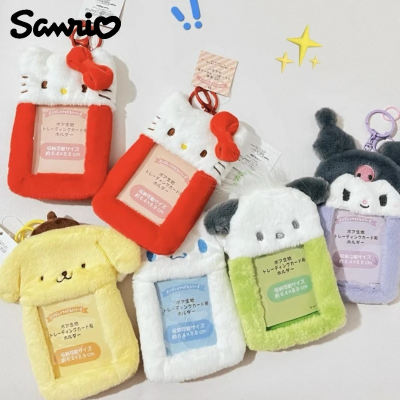 

Sanrio Hello Kitty набор плюшевых карточек Kawaii мультфильм аниме аксессуары с принтом 3-дюймовый прозрачный защитный набор брелок в подарок