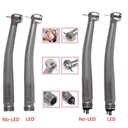 Dental High Speed Turbine LED E-generator Triple Spray / NO LED Single Spray Handpiece Push Button 4/2Hole Fit NSK