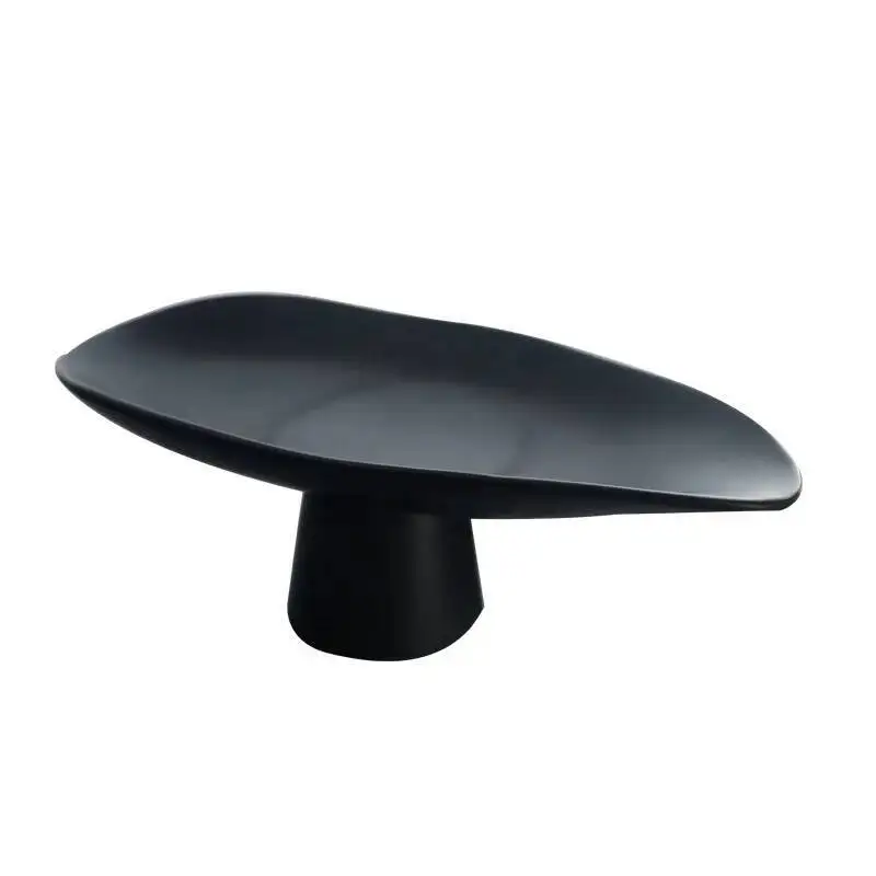 Simple modern resin high foot fruit tray creative living room dining table tea table storage tray decoration model room