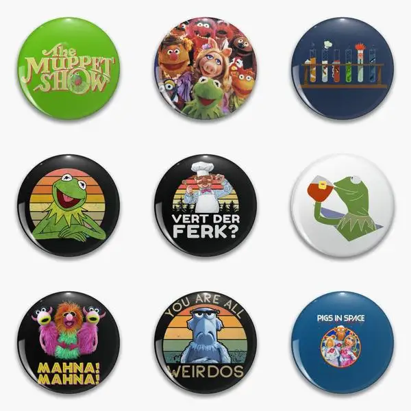 Muppet Show Vintage The Cast Retro Tv So Soft Button Pin Customizable Hat Brooch Cute Lapel Pin Lover Clothes Jewelry Badge