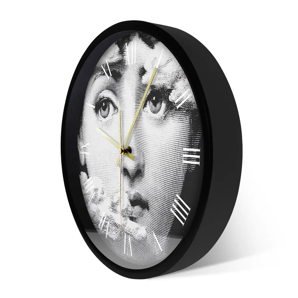 Italian Painter Decorative Artist Printed Wall Clock Young Lady