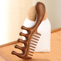 Natural Sandalwood Hair Combs Anti-Static Wooden Massager Long Wide Tooth Detangle Comb Hair Care Household Gift