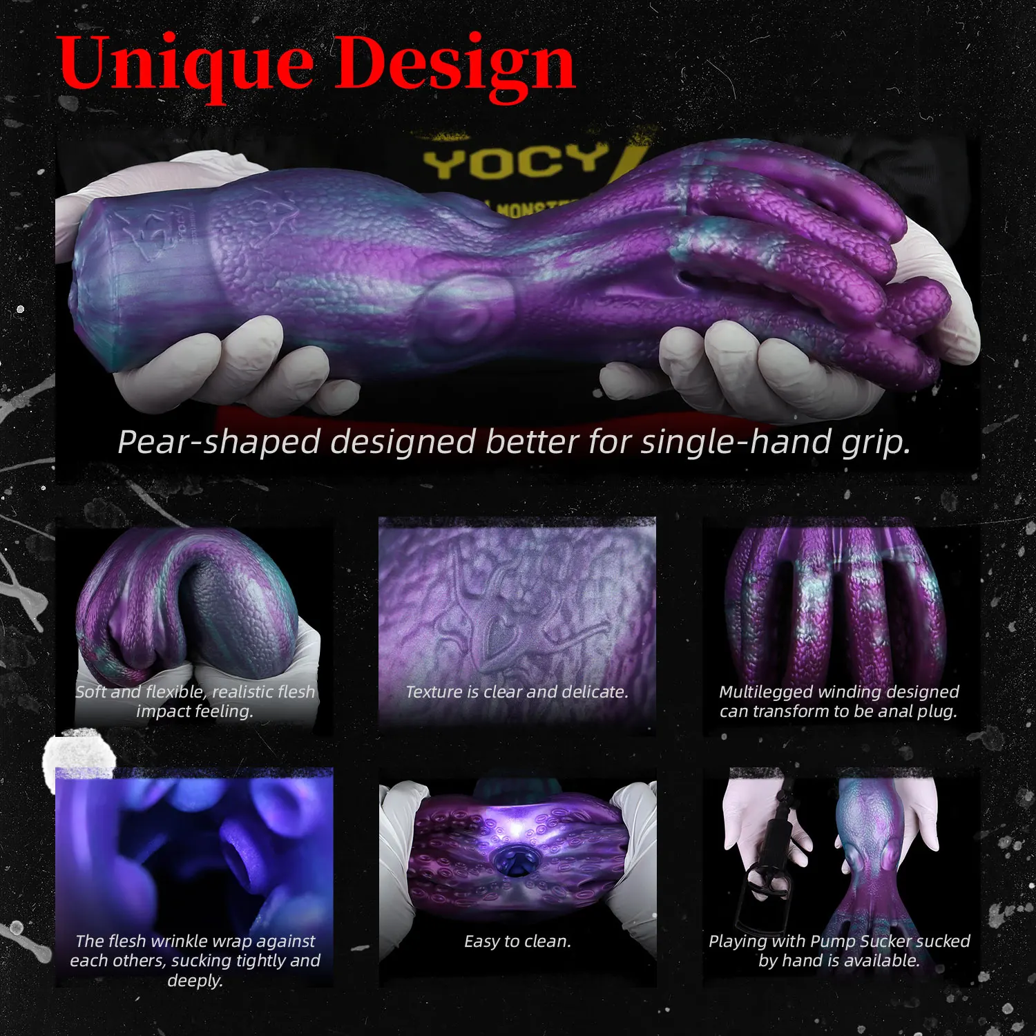 Yesbuy fetiche masculino masturbador bolso bomba de ar animal Stroker polvo tentáculo anal vaginal buceta brinquedos gays masculino pênis trainning