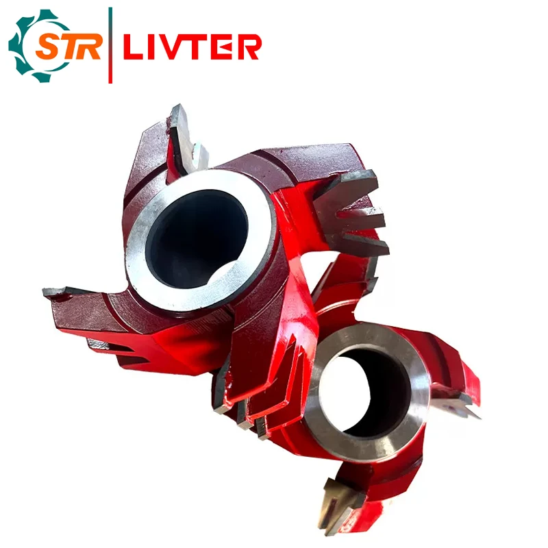 TCT Cabinet Door Male and Female Combination Cutter, for solid wood door frames and panels, rear-mounted profiling cutter.