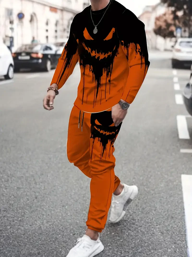 Crown King Lion Graphic T-Shirts Sets 3D Print Men Women Long Sleeve Tshirt Pants Suits Fashion Tracksuit 2-Piece Jogger Outfits