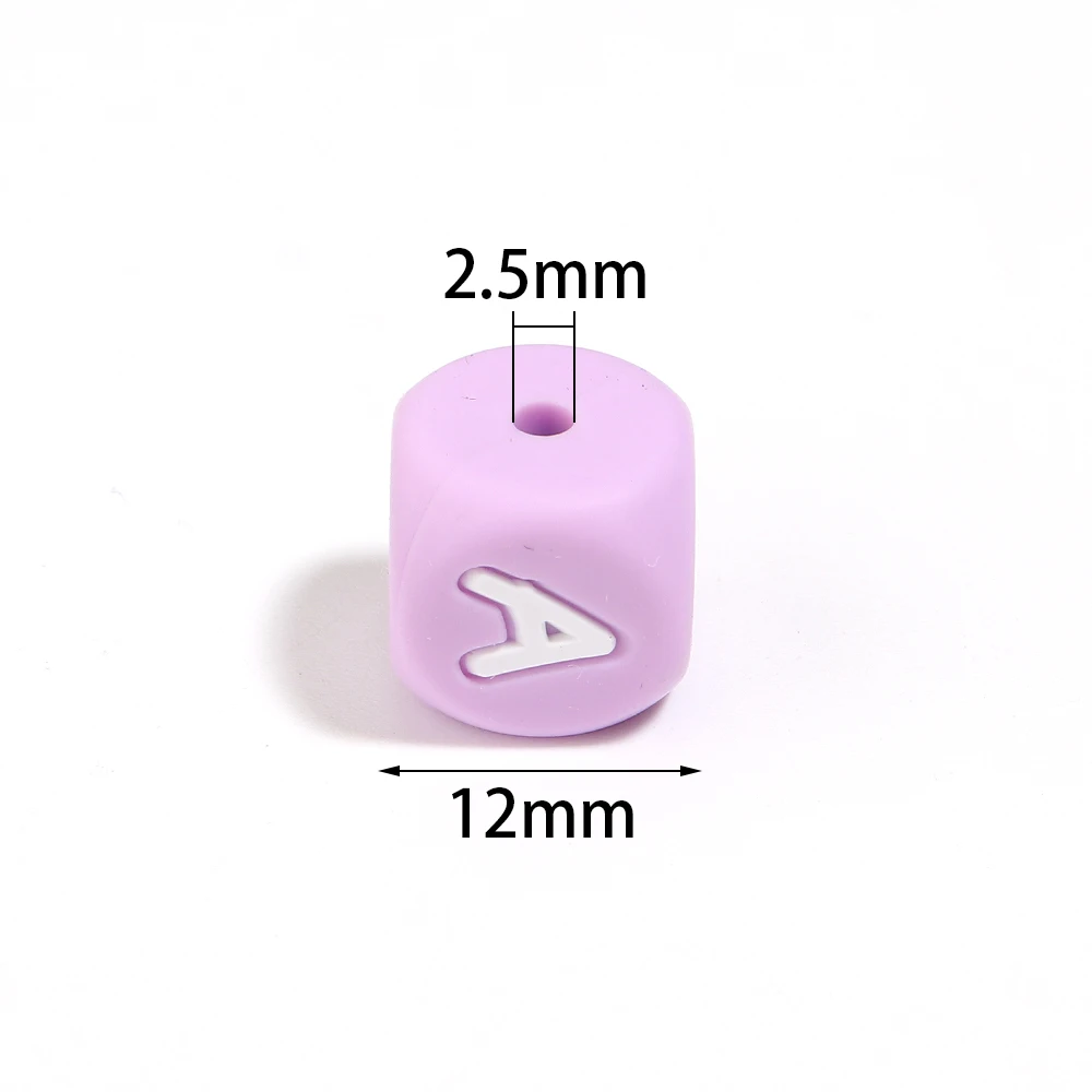 10/26pcs Silicone Letters Beads 12mm English Alphabet Beads Loose Spacer Beads For Jewelry Making DIY Keychain Accessories
