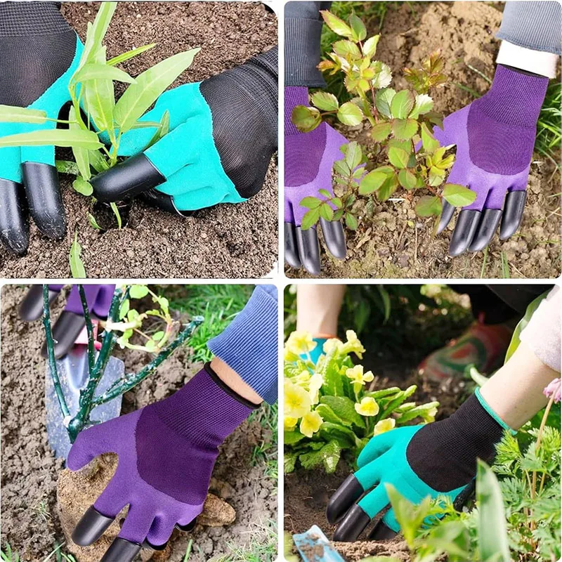 Luvas de jardim com garras luvas de trabalho de jardinagem respiráveis para escavar garra luvas de jardinagem para plantio luvas de jardim jardineiros