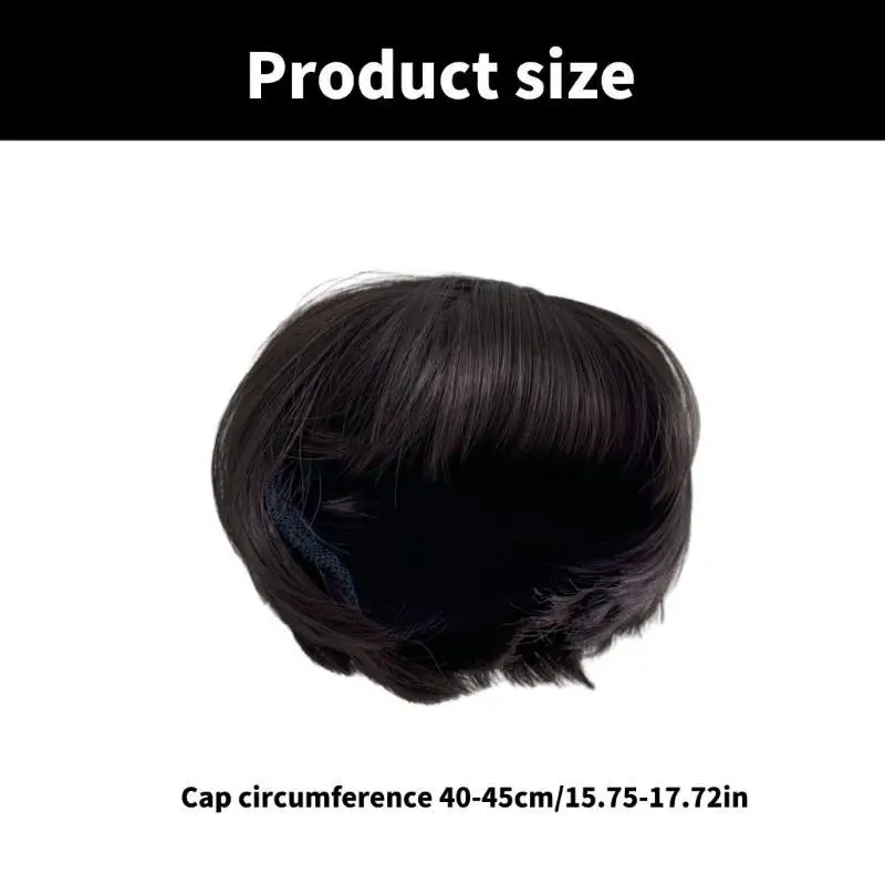 U13F 0-2Y الفتيات شعر مستعار قبعة الفطر هيربيسي قبعات الطفل الخريف الشتاء موضة الشعر المستعار بونيه قبعات التصوير اكسسوارات #6