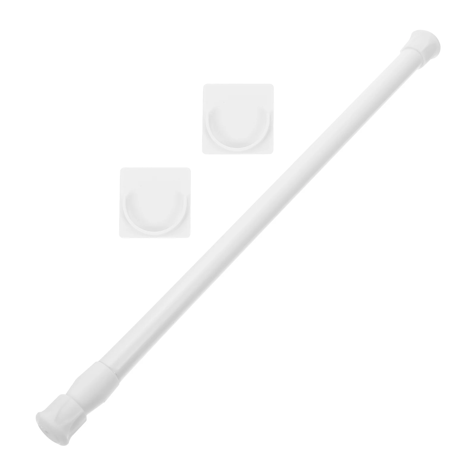 

Telescopic Clothes Drying Rod Extendable Iron Holder Punch Free Tension Pole Multipurpose Curtain Rod for Bedroom Wardrobe