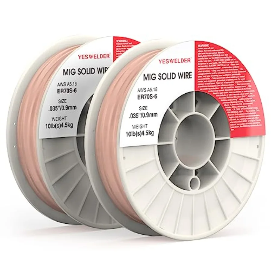 

ER70S-6 Carbon Steel Mig Solid Wire .035-Inch10-Pound 2-Packs Welding Wire