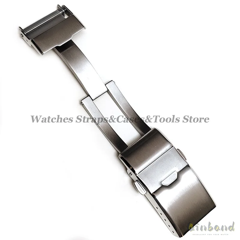 Watch Buckle 16mm 18mm Stainless Steel Folding Clasp for Breitling for Seiko Watchband Solid Metal Men Silver Button Accessories image 2