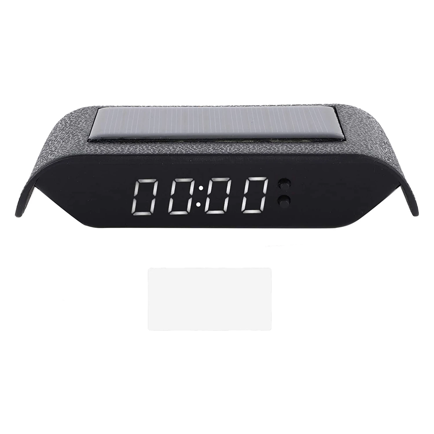 

Portable Solar Car Digital LCD Clock & Temperature Display Auto Dashboard Clocks Back Light Temperature Clock Black