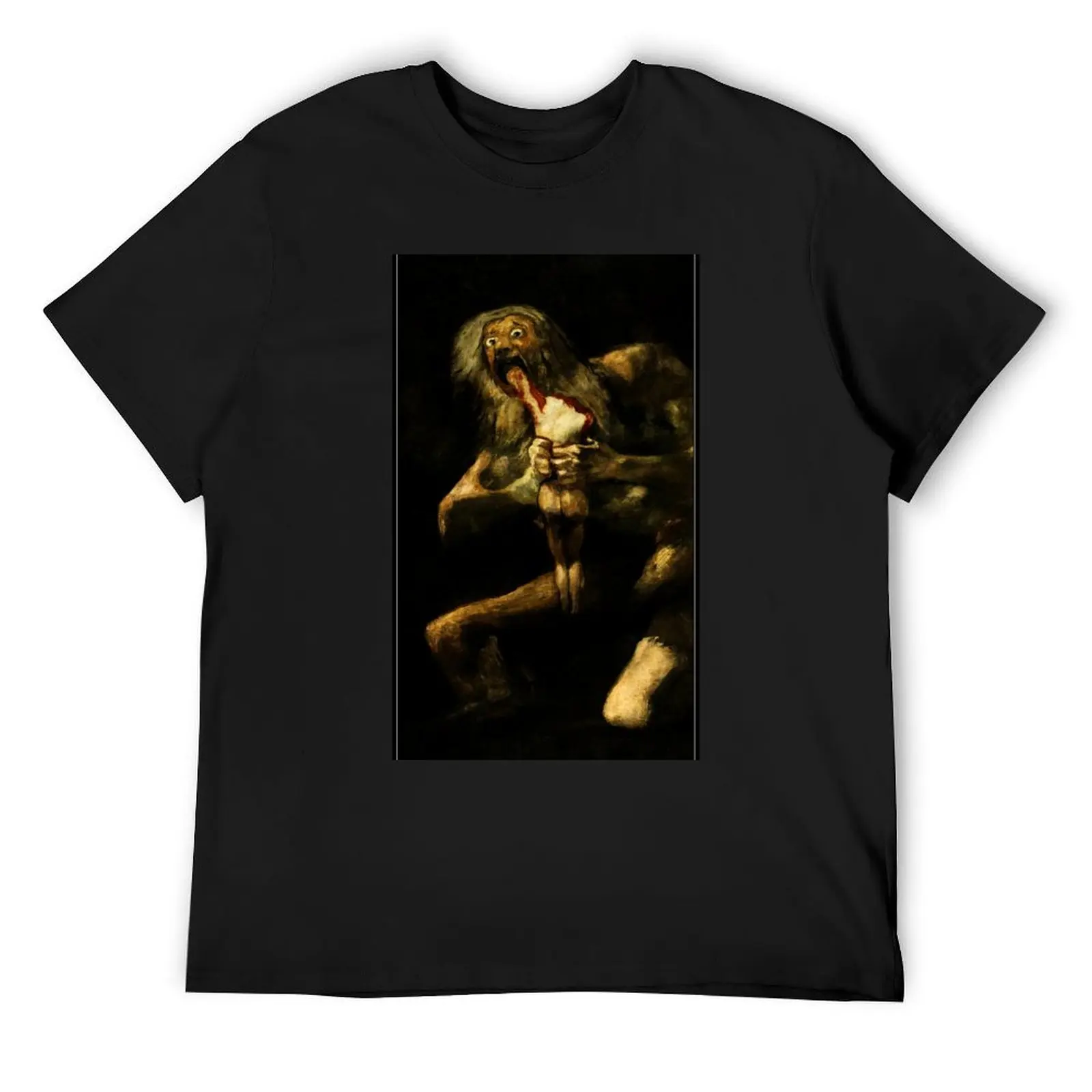 Saturn Devouring His Own Son - Francisco Goya T-Shirt anime tshirt graphic shirts men clothing