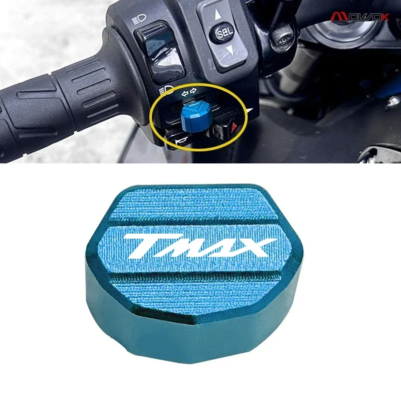Fit For YAMAHA TMAX560 TMAX530 T-MAX TMAX 500 530 560 Signal Switch Key Cap Cover Mototcycle CNC Aluminum Alloy Switch Button
