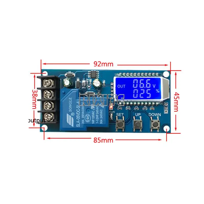 DC 6-60v 30A Storage Battery Charging Control Module Protection Board Charger Time Switch LCD Display XY-L30A