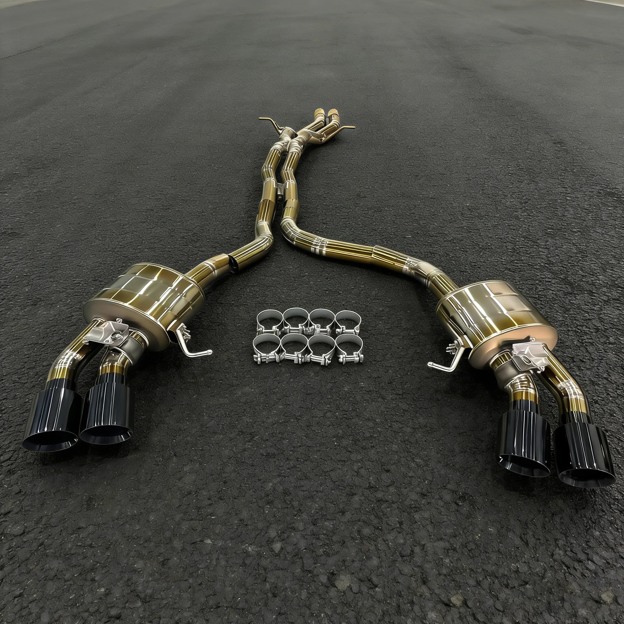 

Заводская цена на титановый выхлопной глушитель Catback с клапаном для Porsche Macan S 95B 3.0T 2015-2018, золотистый или синий с эффектом обжига