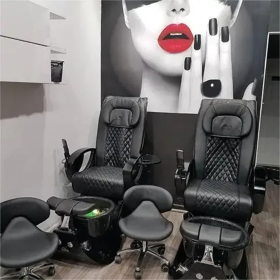 No Plumbing Modern Luxury Nail Salon Beauty Throne Shop Lay Down Electric Foot Spa Massage Pedicure Chair