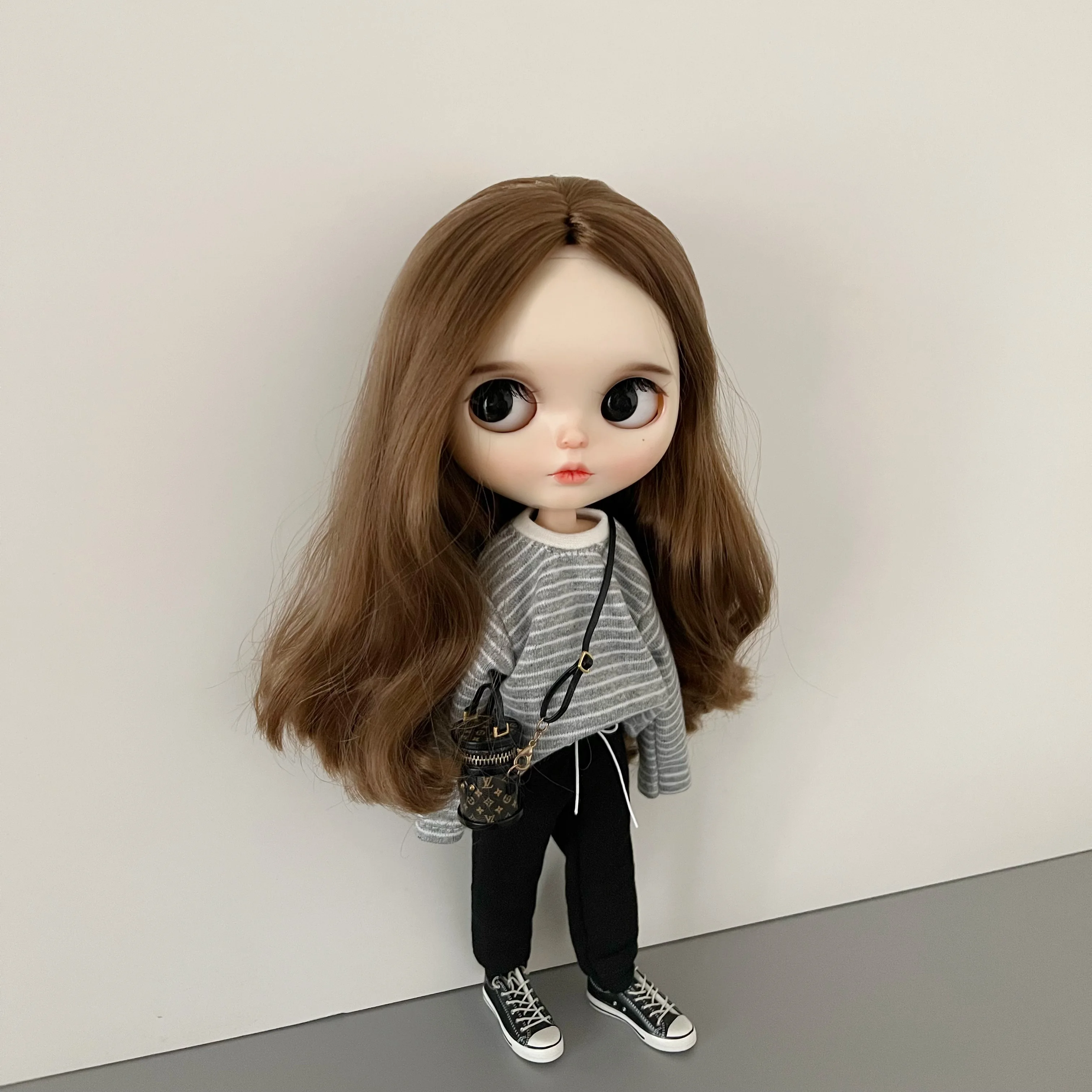 新しいブライスダイヤモンド柄パーカー服人形ニットトレーナー長袖シャツ Ymy リカちゃん Azones Ob24 Ob27 Fr 人形