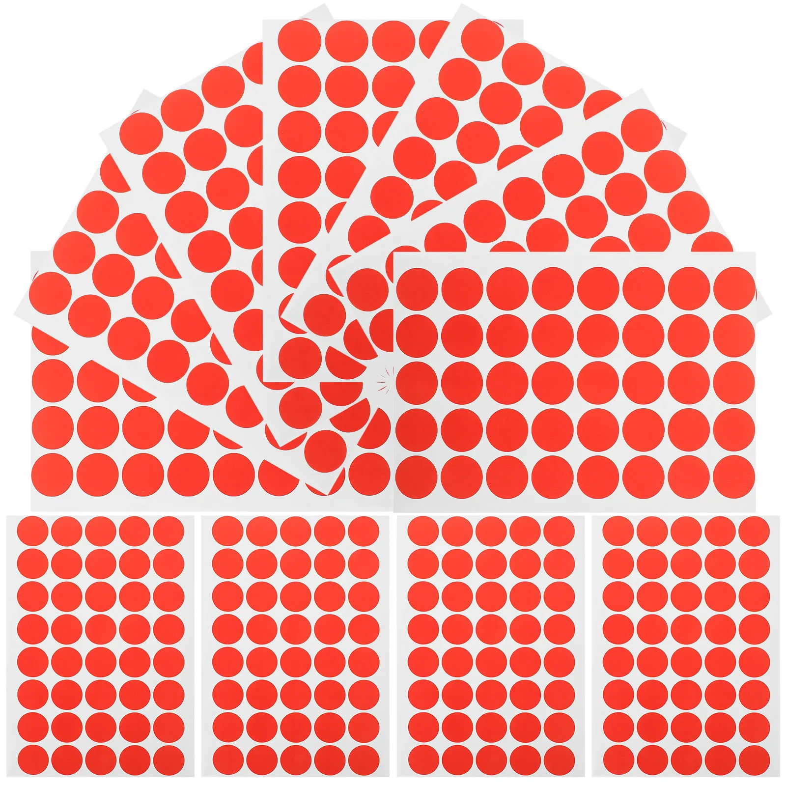 

10 Sheets Self-Adhesive Colored Dot Stickers Blank Round Label Stickers for Home Office School Organization Color Coding Labels