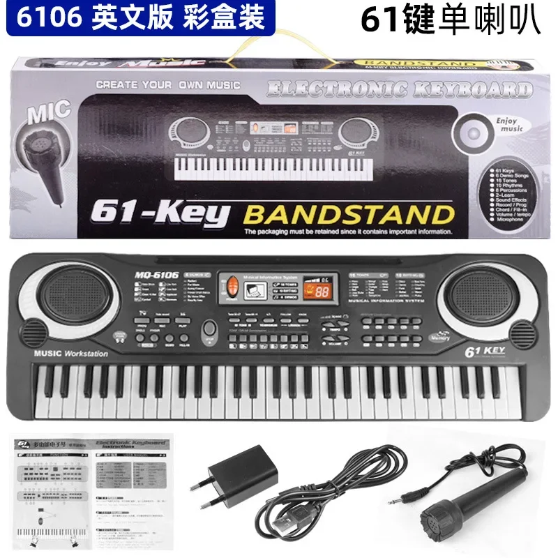 37/61 teclas crianças teclado eletrônico piano com microfone iniciante instrumento musical órgão brinquedos educativos presente para crianças