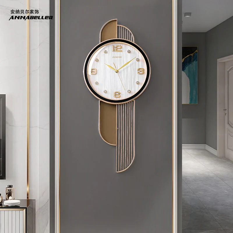 Nordic living room wall clock light luxury modern minimalist fashion home restaurant decoration