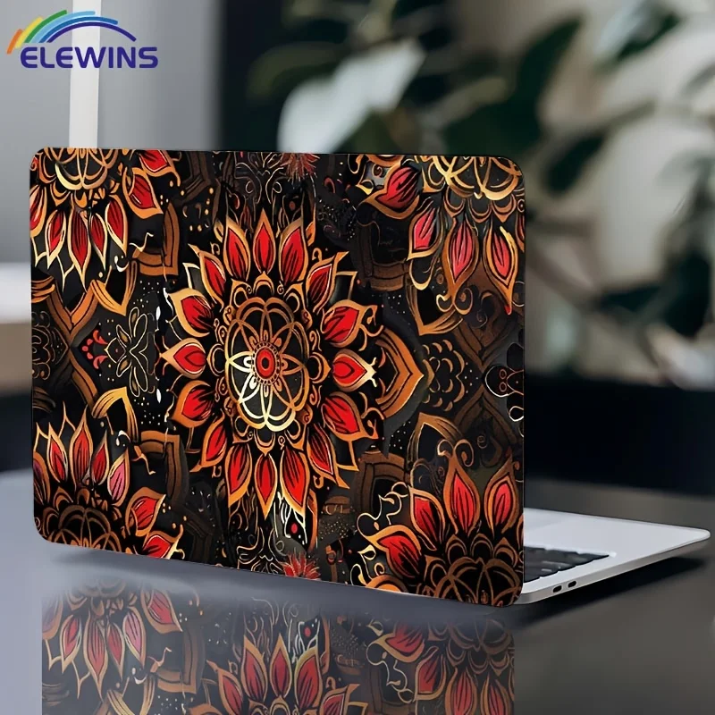 

2 pieces of red twist pattern laptop sticker, self-adhesive waterproof and scratch-resistant art decoration sticker,