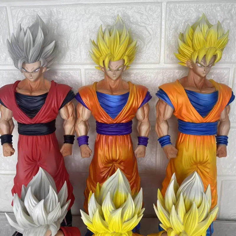

29CM Dragon Ball Z Warrior Wukong Super Saiyan Super Second Sun Wukong Double Headed Sculpture Model Kids Toys Ornament/figure