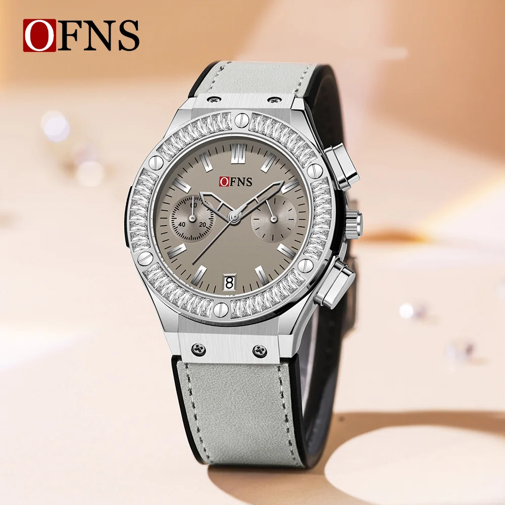 OFNS ماركة 1530 ساعة كوارتز نسائية جديدة مقاوم للماء التقويم متعدد الوظائف بسيط الأعمال ساعة كوارتز نسائية 2025 #1