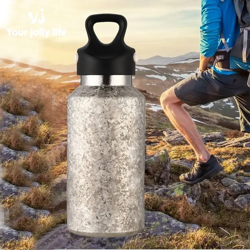 380ml Pure Titanium Water Bottle With Quick-opening Lid,High-temperature Crystallization Gift Vacuum Flasks,Business Thermos Cup