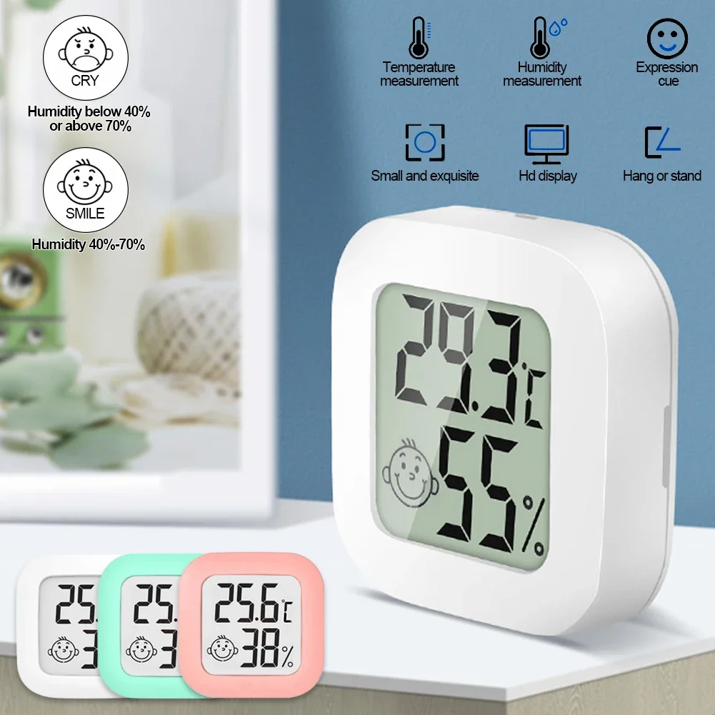 Temea Mini LCD Digital Thermometer Hygrometer Indoor Room Temperature Humidity Meter Sensor Gauge Weather Station