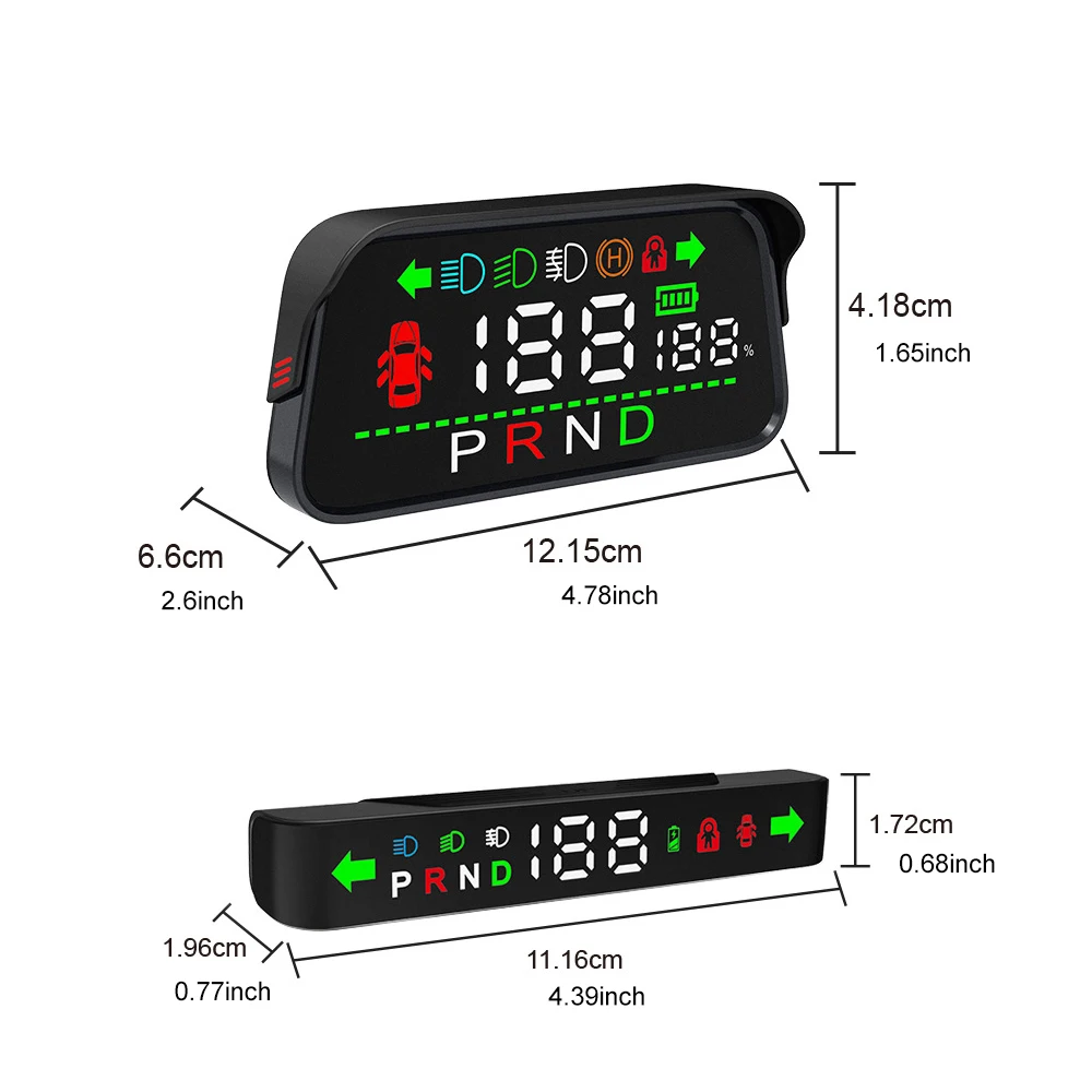 Per Tesla Model 3 Y 2016-2023 Car Head Up Display tachimetro HUD Light Door Gear brake Monitor indicatore Set di allarme digitale