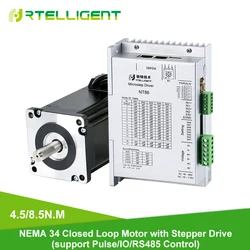 Factory Outlet Nema 34 4.5/8.5N.M Closed Loop Stepper Motor with NT86 Stepper Driver for CNC Kit