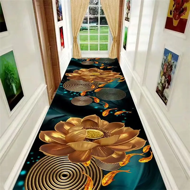 

Modern Design Aisle Carpet Long Runner Hotel Entrance Hallway Corridor Stair Non Slip Mat Bedroom Bedside Rugs for Living Room