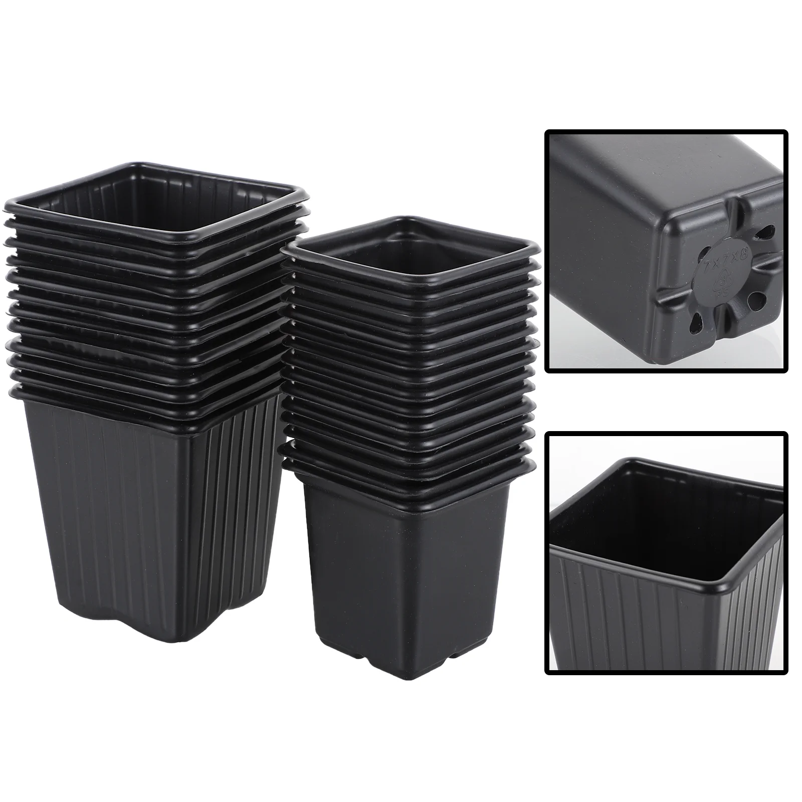 27 Pcs Plastic Plant Germination Pots Plant Growing Boxes Seedling Cups Garden Supplies Lightweight Nursery Pots