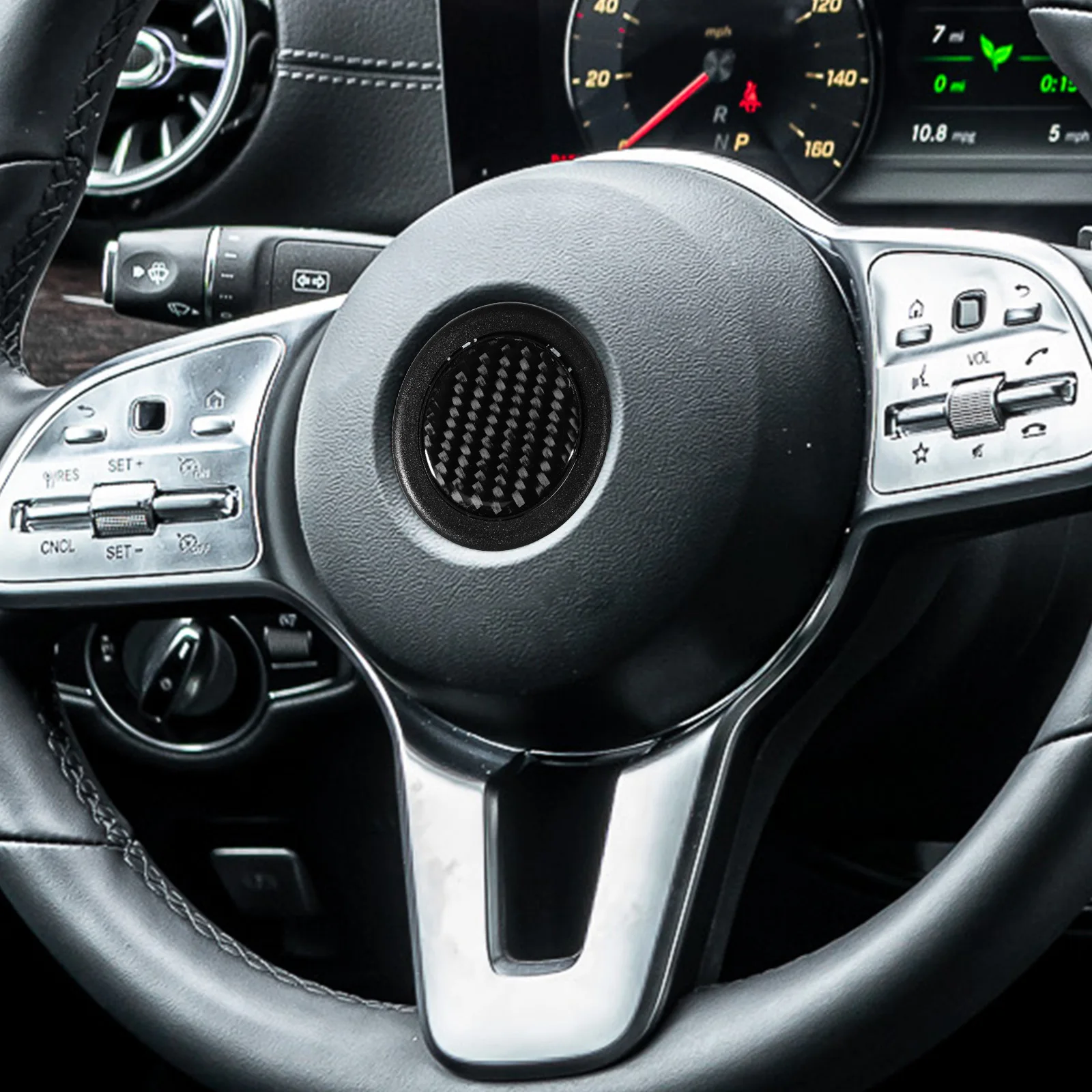 

Steering Wheel Horn Button Cover Plastic Material Universal Fit Easy Installation Car Accessory Horn Fiber